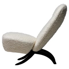 Chaise Congo de Theo Ruth pour Artifort, blanche, moderne du milieu du siècle dernier
