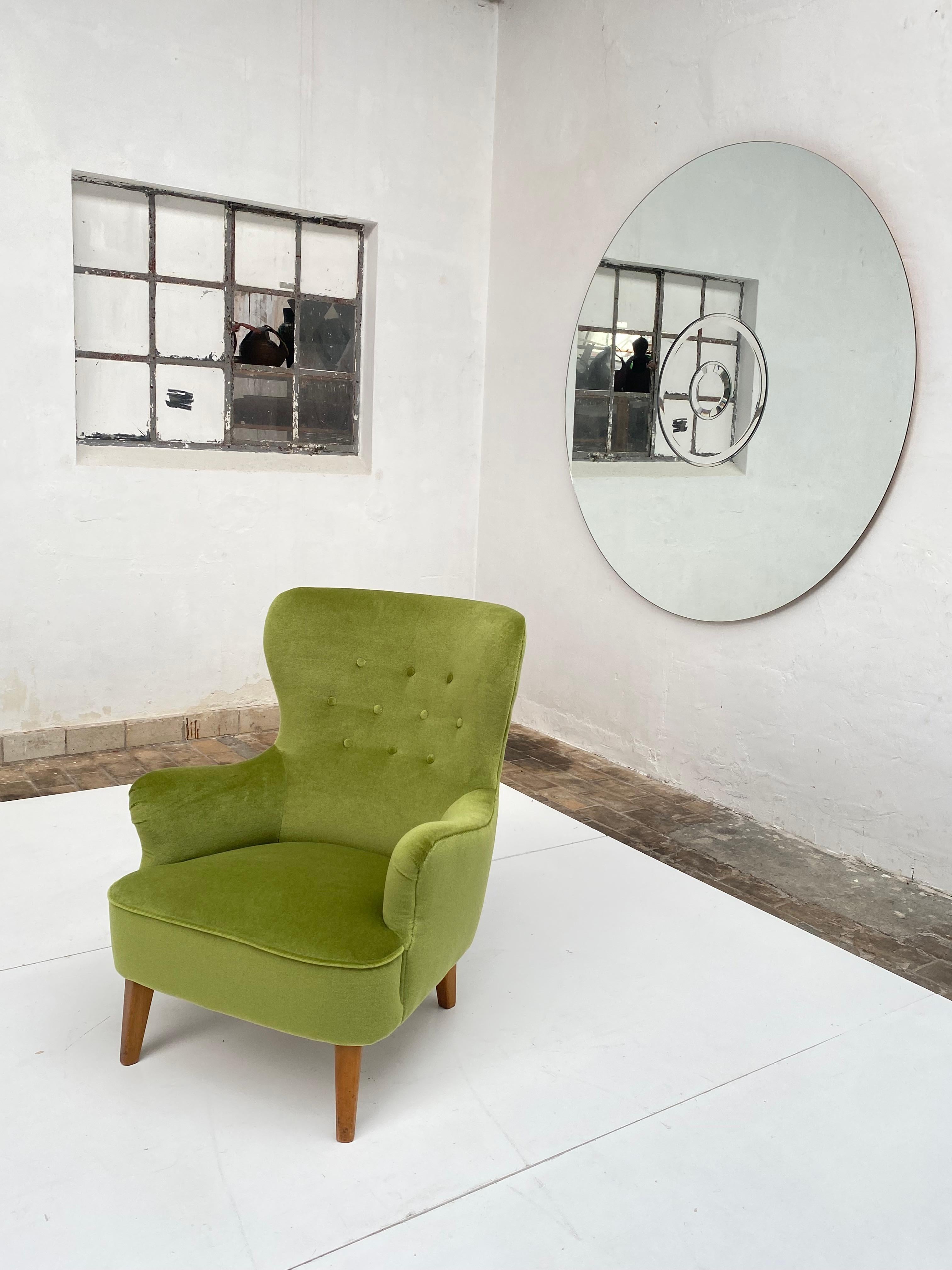 Theo Ruth Lounge Chair Artifort 1950's NEW Mohair Velvet Wool Fabric 4