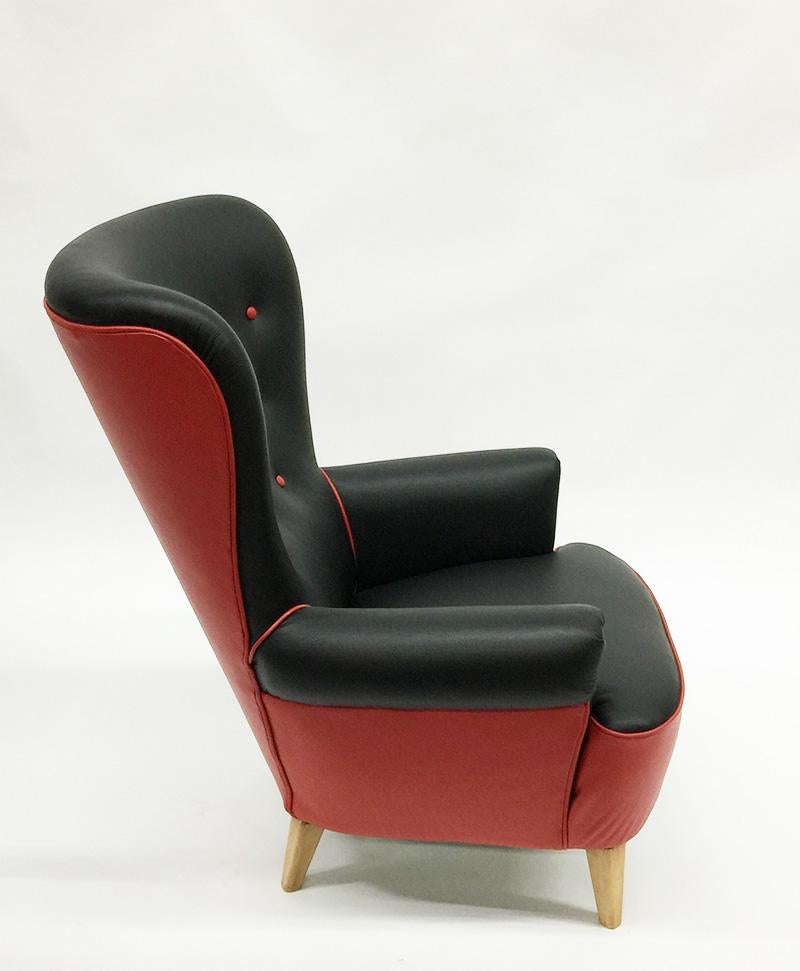 Leather Lounge Chair by Theo Ruth for Artifort, 1950s For Sale 3