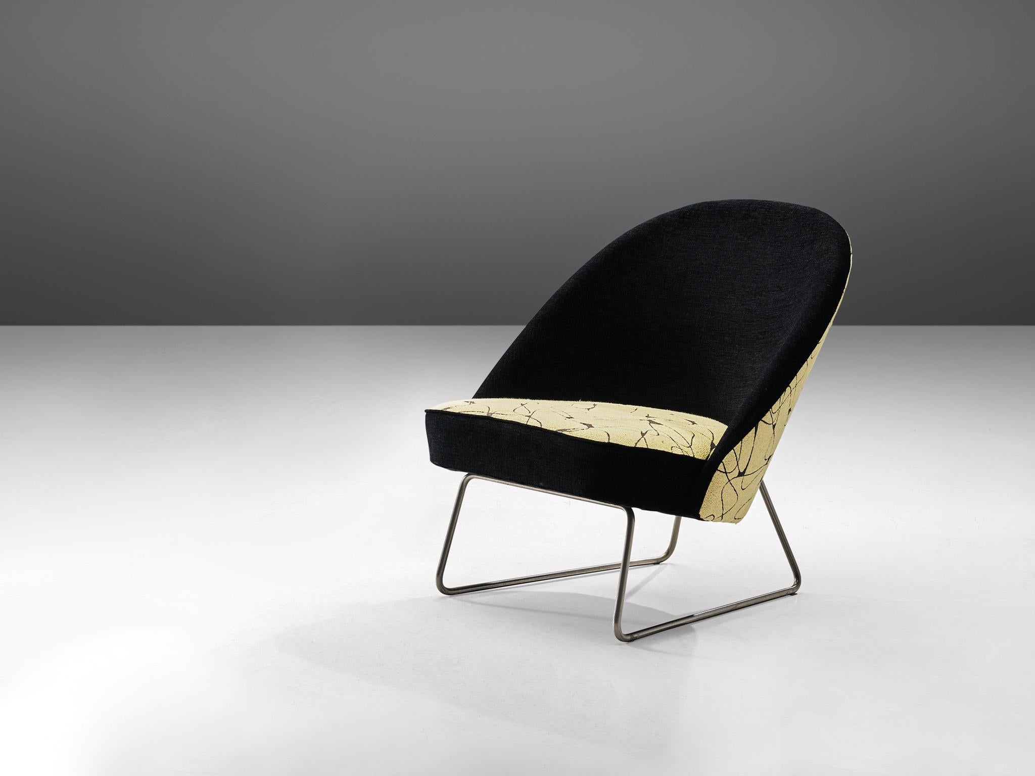 Silla de salón Theo Ruth en tela estampada Metal en venta