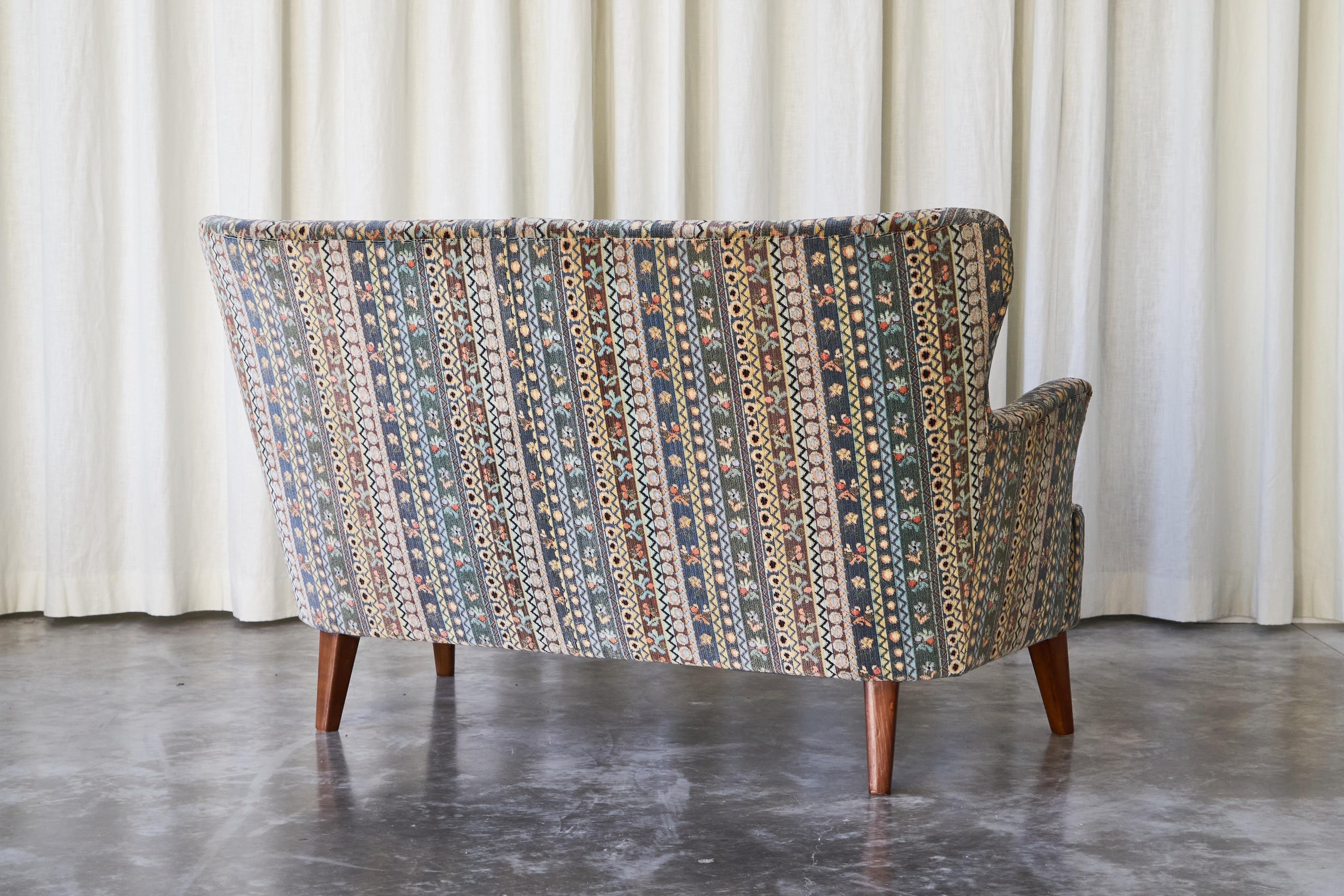 Fabric Theo Ruth Mid Century Sofa for Artifort 1956 For Sale