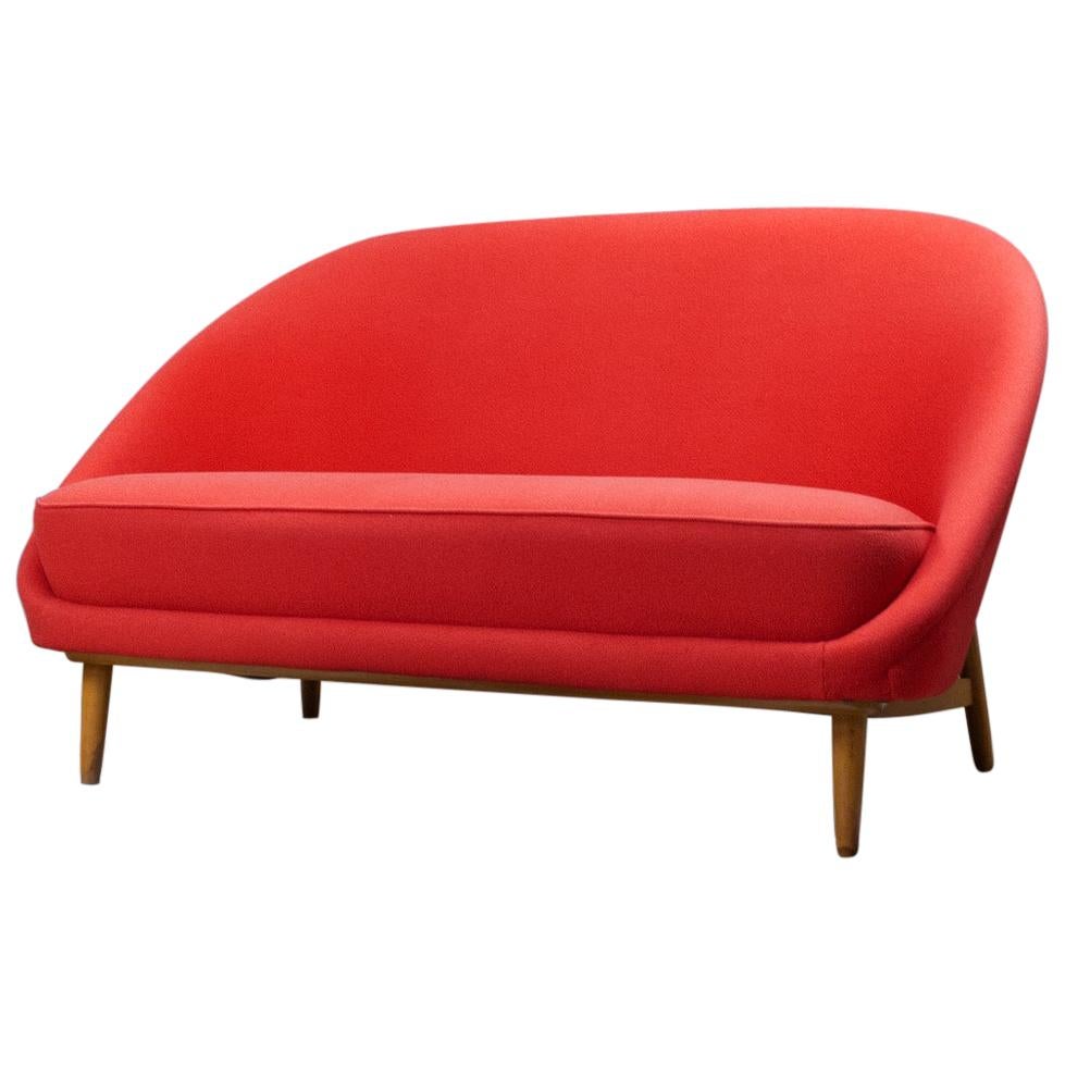 Theo Ruth Sofa or Love Seat in Red for Artifort, Model 115, 1970s For Sale