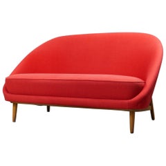 Theo Ruth Sofa or Love Seat in Red for Artifort, Model 115, 1970s