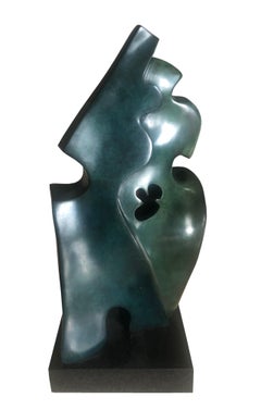 Inception Green Patina Bronze Sculpture