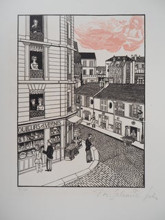 Paris : Art Inspiration on the City - Original wooodcut, Handsigned