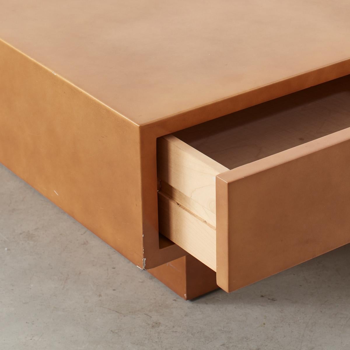 block style coffee table