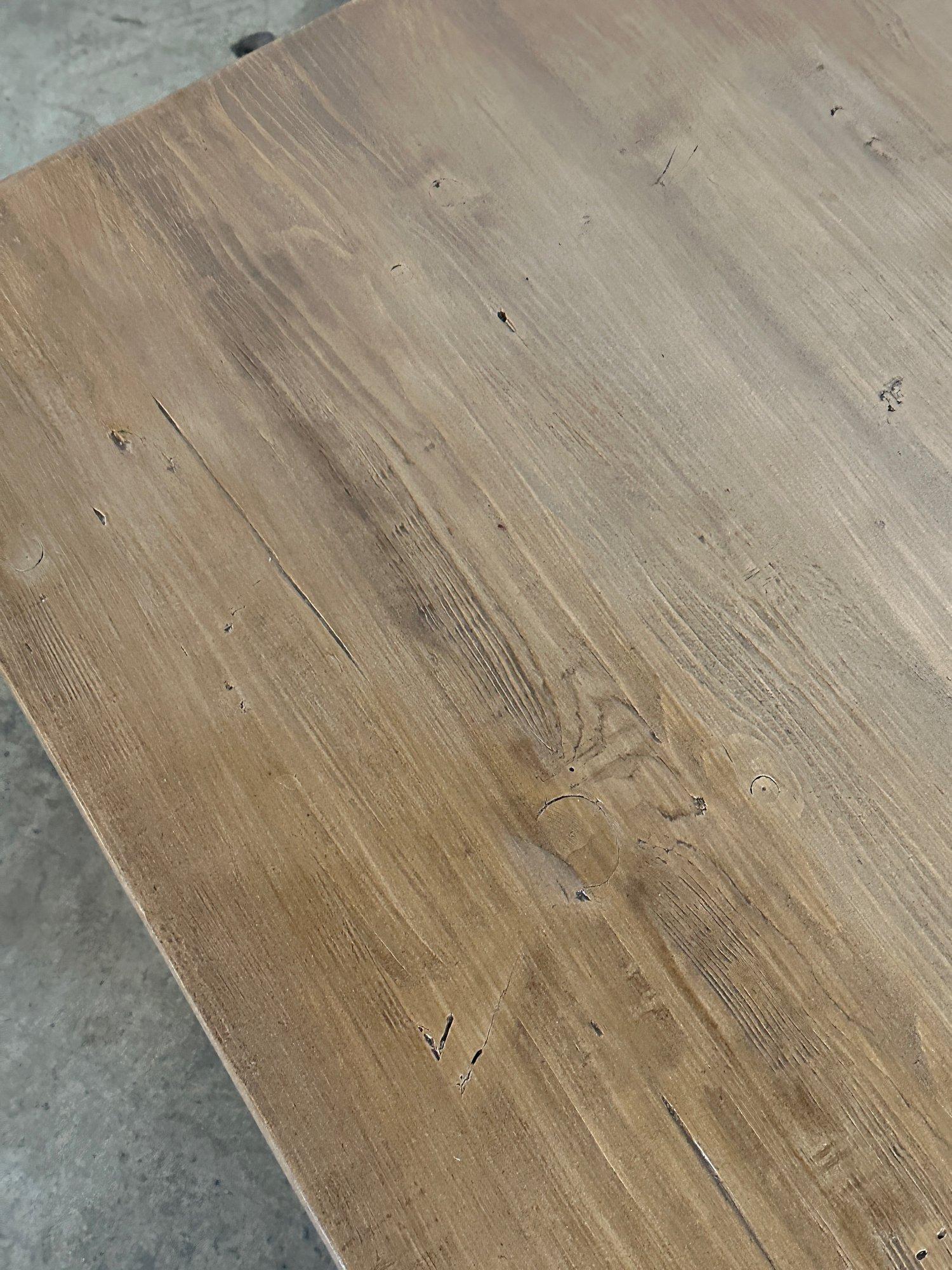 Theo Table in reclaimed Pine For Sale 8
