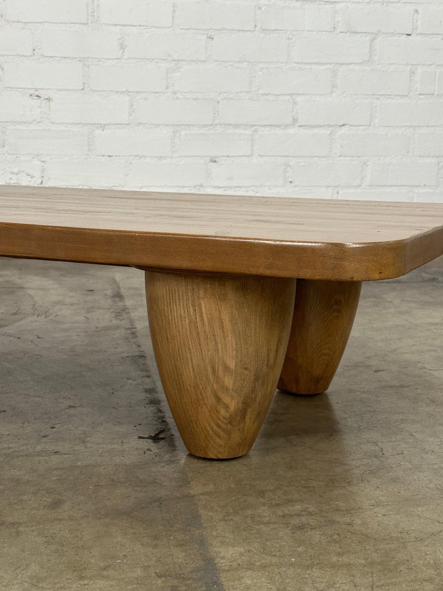 W76 D24 H11.75

Contemporary Theo Table by Six Penny. Item has a light medium stain and shows normal wear as intended using reclaimed pine. Item is structurally sound and sturdy. 