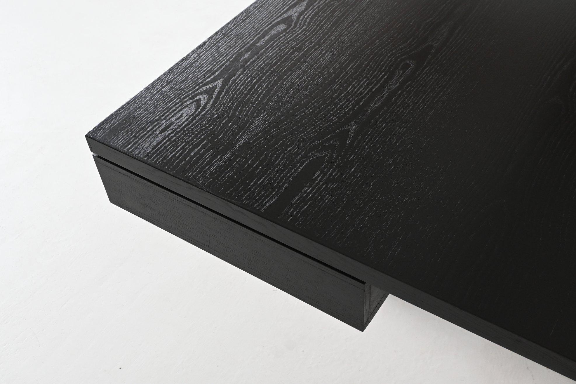 Theo Tempelman large writing desk in black AP Originals The Netherlands 1960 For Sale 3
