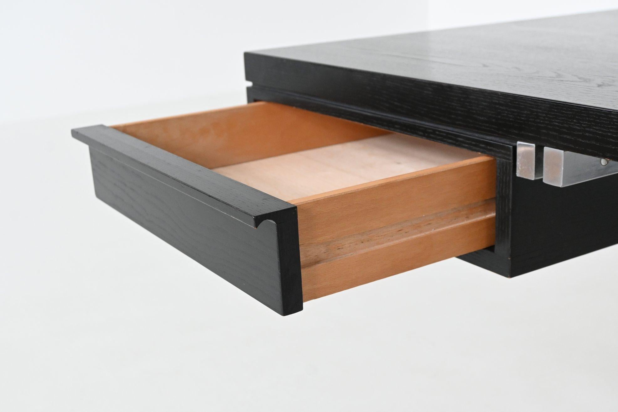 Theo Tempelman large writing desk in black AP Originals The Netherlands 1960 For Sale 4