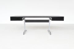 Theo Tempelman large writing desk in black AP Originals The Netherlands 1960