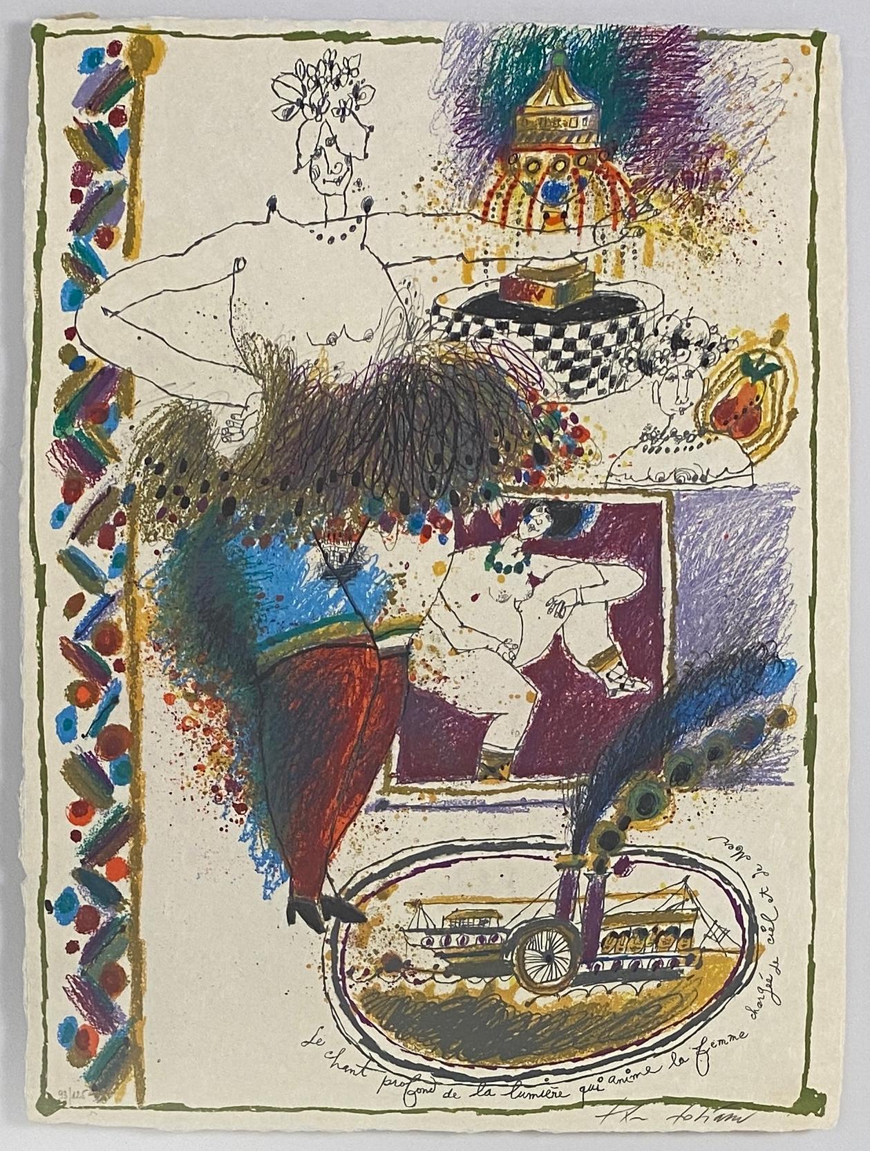 Theo Tobiasse Bildliche Farblithographie

Jahr: 2002
Medium: Lithographie, mit Bleistift signiert und nummeriert
Limitierte Auflage:  #93/125
Gerahmte Abmessungen: 31