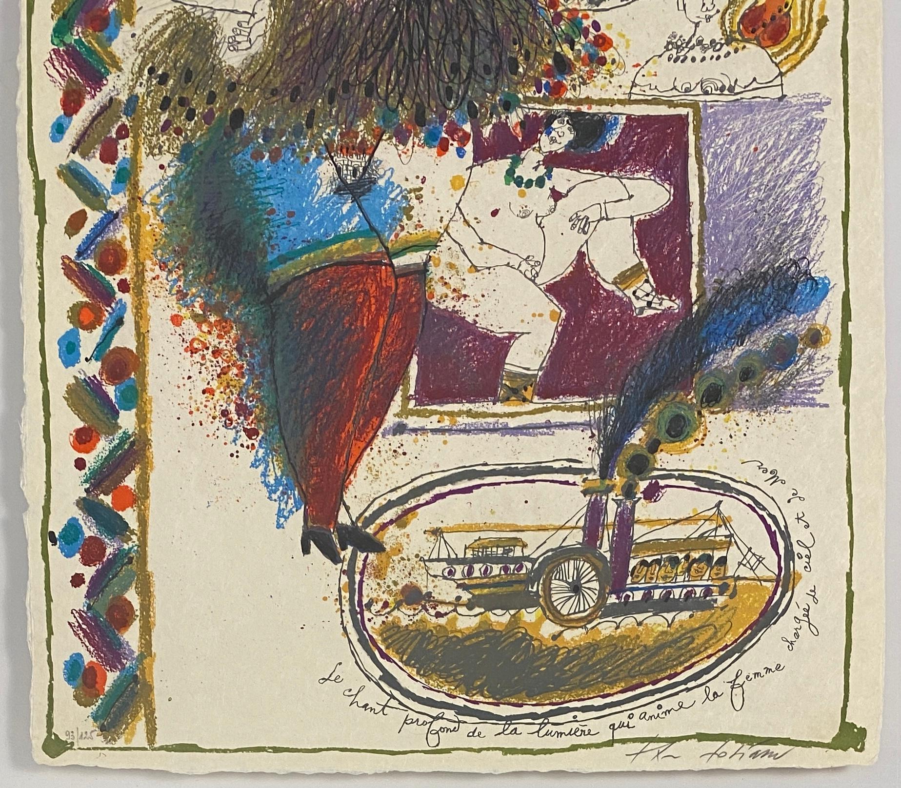 Theo Tobiasse Figurative Farblithographie, handsigniert und datiert (21. Jahrhundert und zeitgenössisch) im Angebot