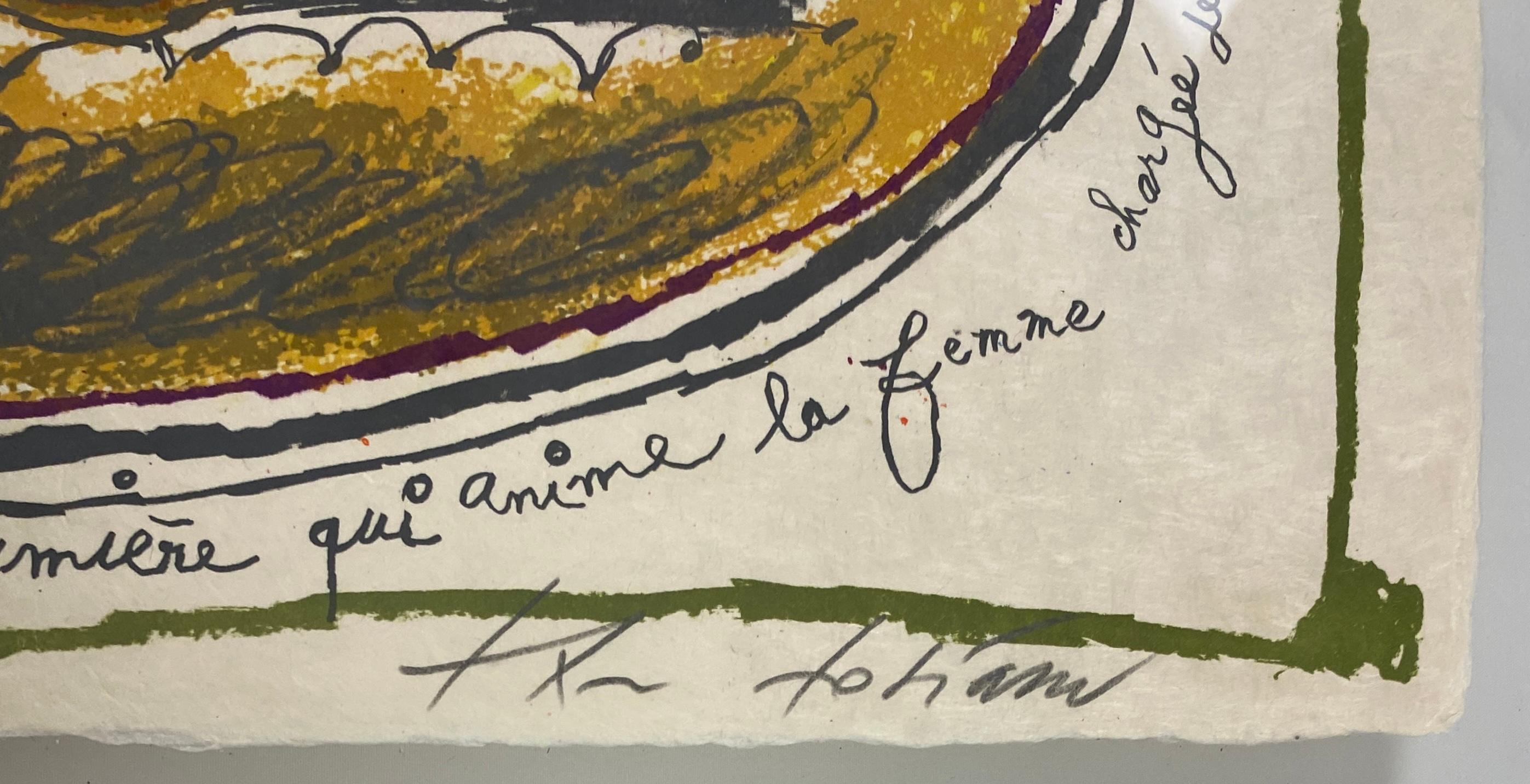 Theo Tobiasse Figurative Farblithographie, handsigniert und datiert im Angebot 1
