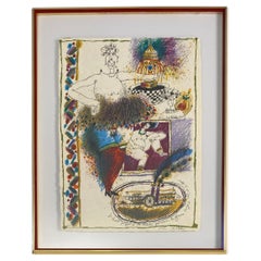 Theo Tobiasse Figurative Farblithographie, handsigniert und datiert