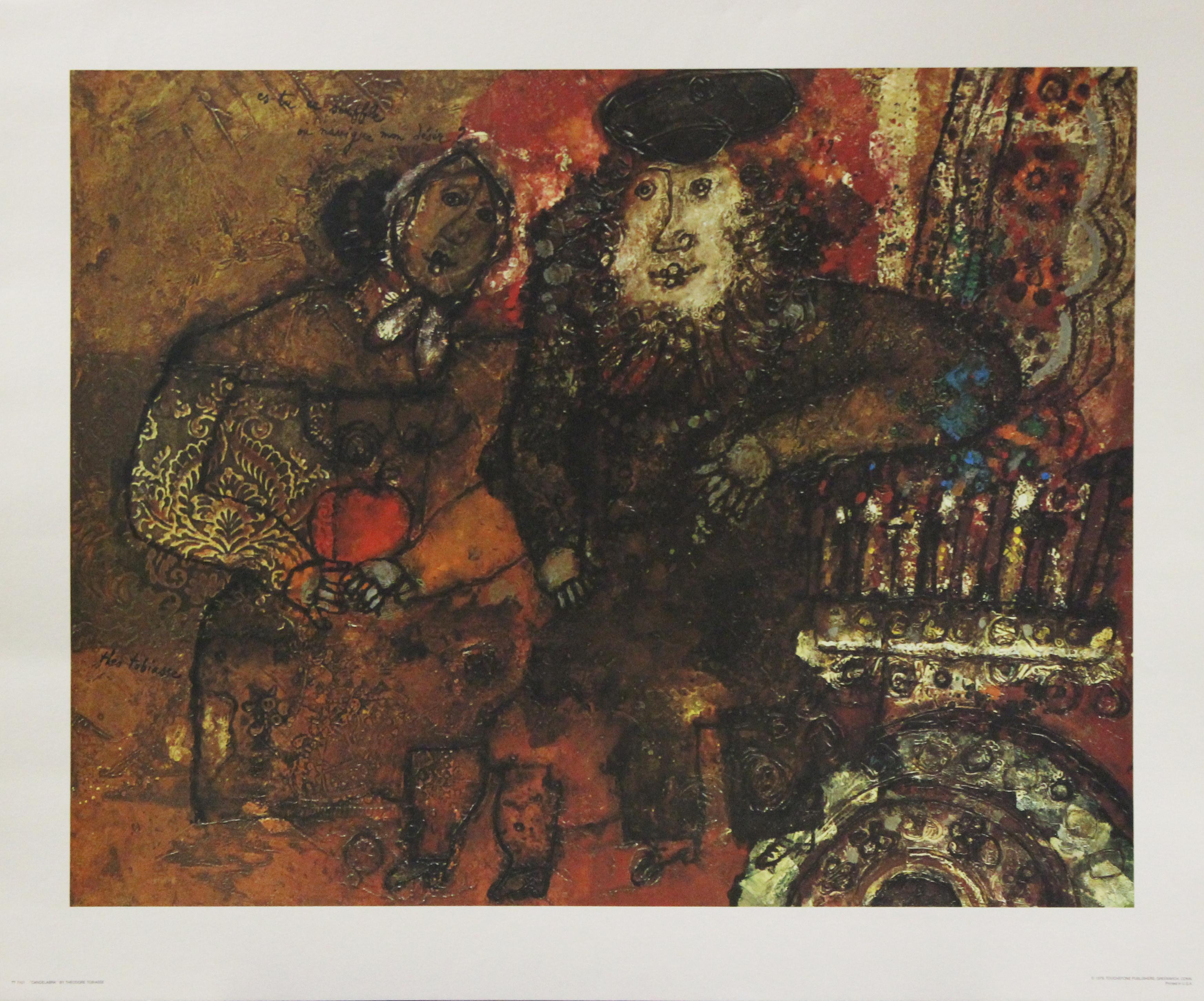 Affiche « Candélabre », 1979 - Print de Théo Tobiasse