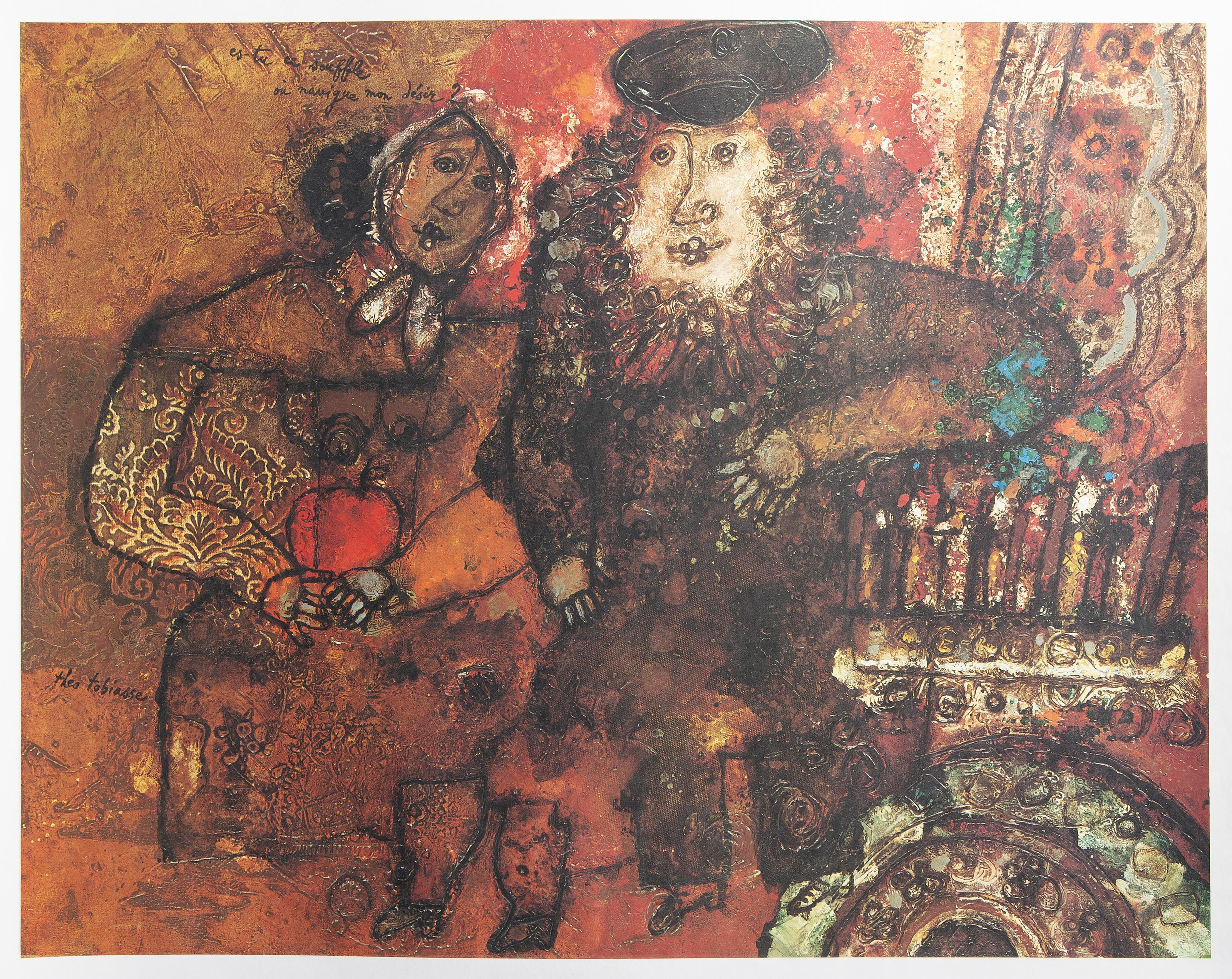 Théo Tobiasse Interior Print - Candelabra, Surrealist Poster after Theo Tobiasse