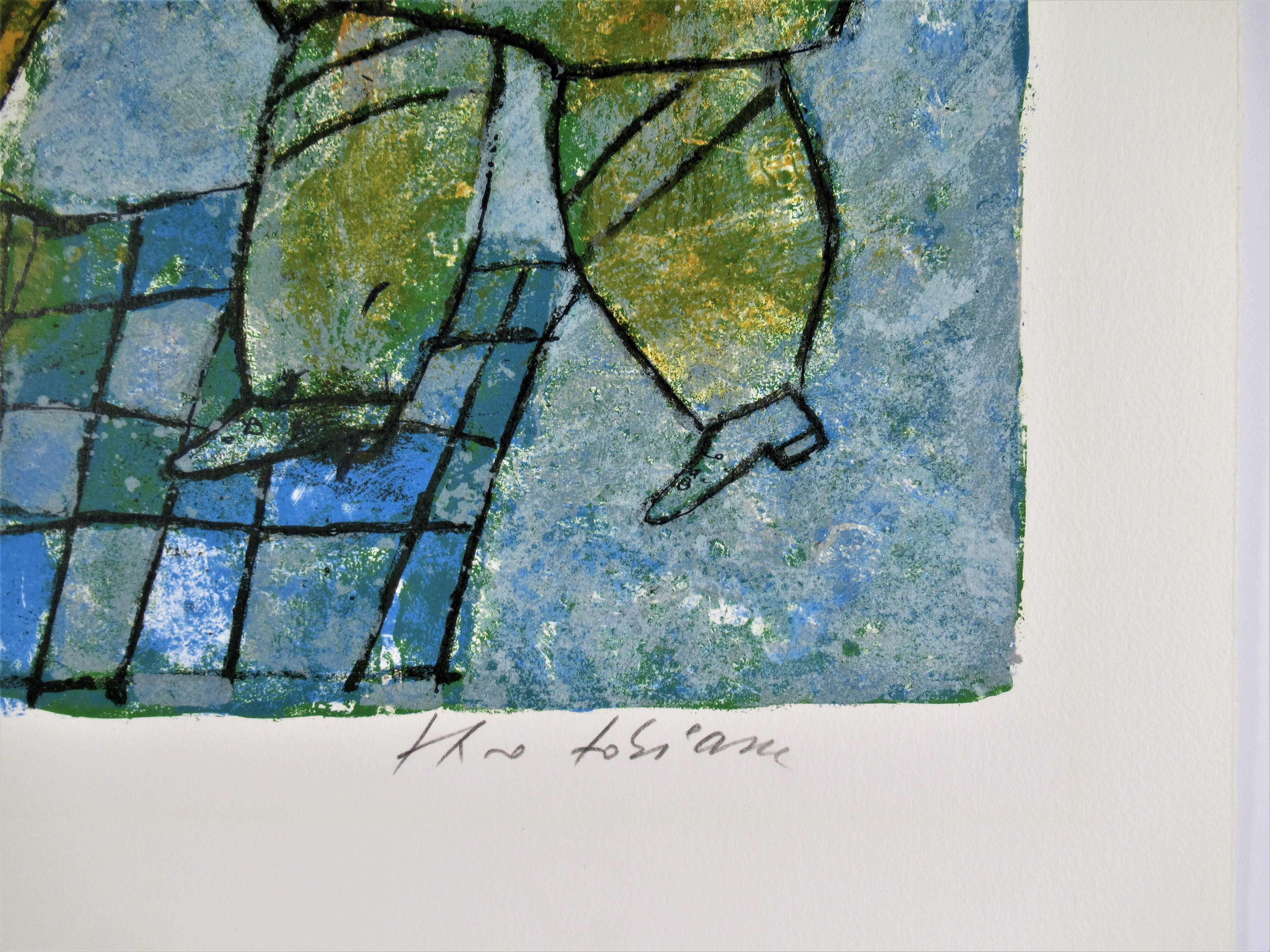 Couple With Children - Expressionist Print by Théo Tobiasse