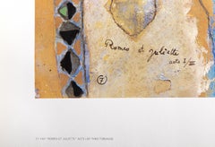 Romeo et Juliette Acte I, affiche surréaliste d'après Theo Tobiasse