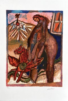 Song of Songs : Bride With Winged Horse - Original Lithograph Handsigned & Numbe