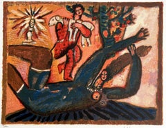 Song of Songs : Newlyweds With a Dog - Original Lithograph Handsigned & Numbered