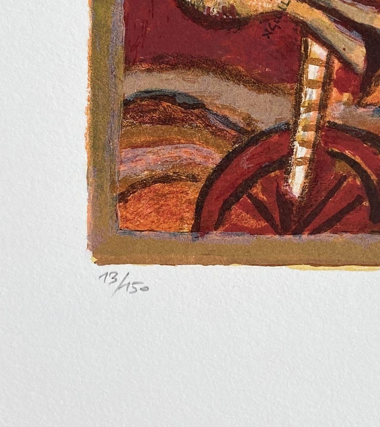 Theo TOBIASSE 
Le Cantique des Cantiques : Femme avec une chaise 

Lithographie originale, 2009 
Signé au crayon par l'artiste. 
Numéroté /150 exemplaires 
Sur vélin de 51 x 35 cm.

Très bon état. 