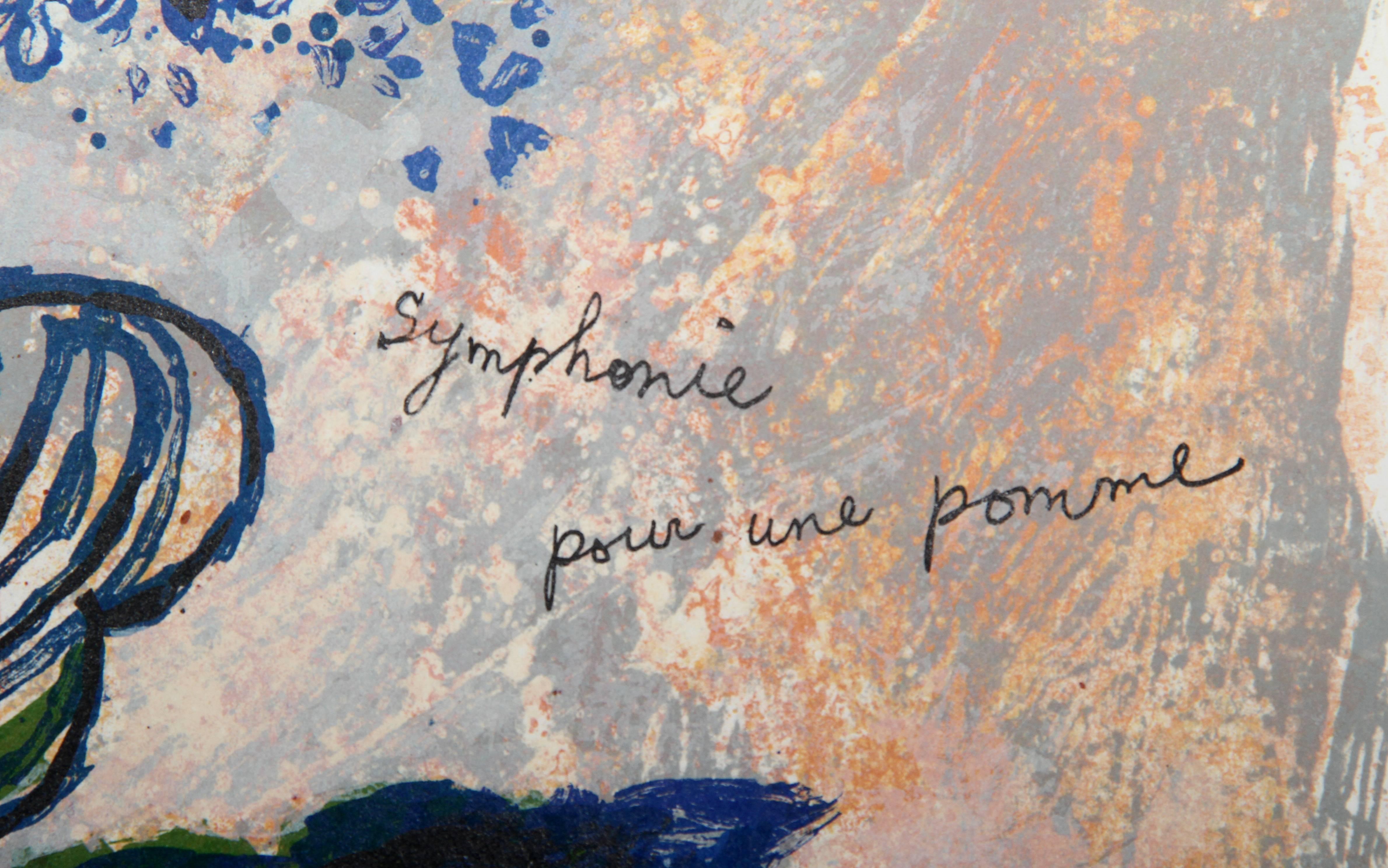 Symphonie pour une Pomme, litografía impresionista de Theo Tobiasse - Print Impresionista de Théo Tobiasse