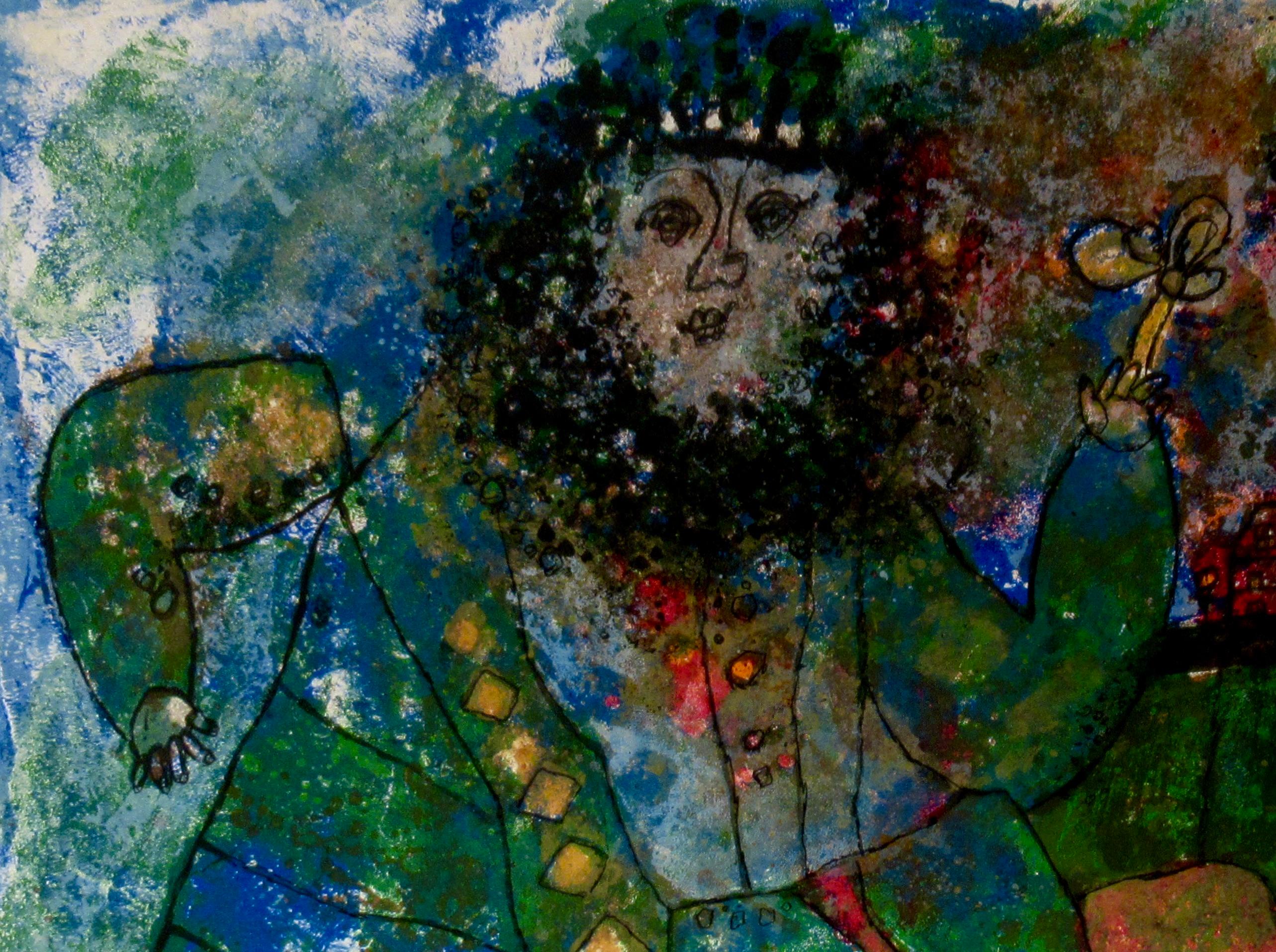 The Songs of Songs of King Salomons (Schwarz), Figurative Print, von Théo Tobiasse