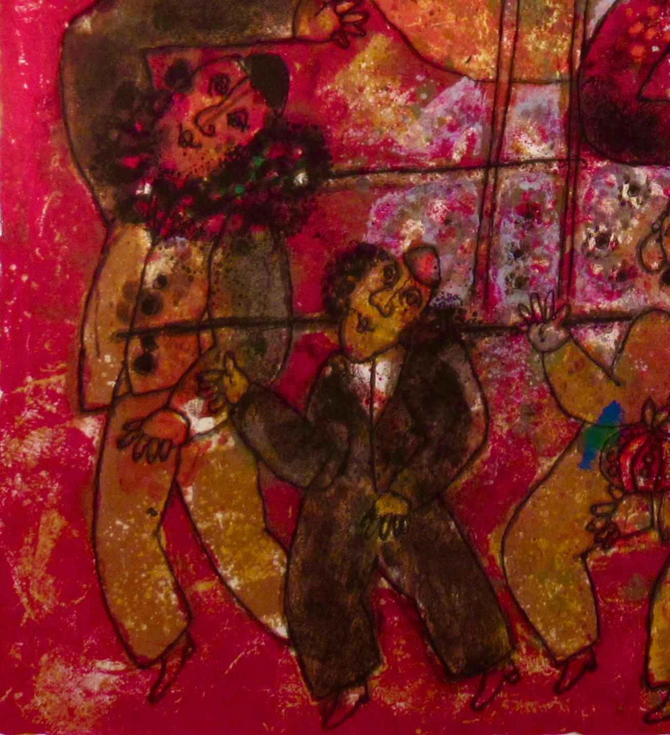 Las Canciones del Rey Salomón - Figurative Print Marrón de Théo Tobiasse