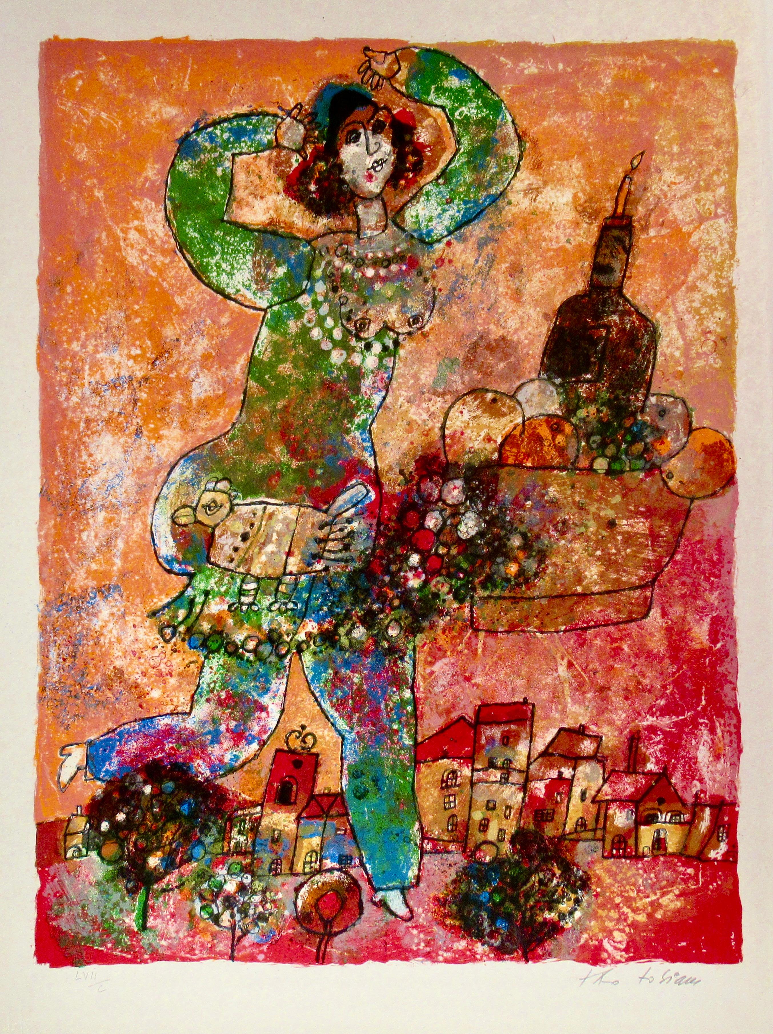 Théo Tobiasse Figurative Print - The Songs of Songs of King Salomons