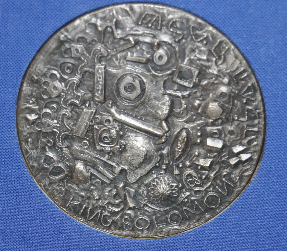 Theo Tobiasse (1927-2012) King Solomon Medallion c.1975

Fine medallion titled 
