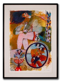 Théo Tobiasse "Cantate 51 de Bach" Signierte Lithographie von 1979, Thema Musik und Erinnerung