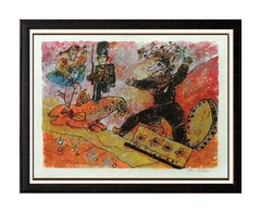 Vintage Theo Tobiasse Color Lithograph HAND SIGNED Art Hommage a Hans Christian Andersen