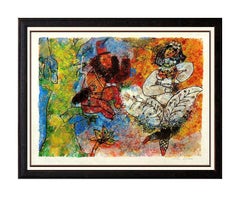 Vintage Theo Tobiasse Color Lithograph HAND SIGNED Artwork Un Hommage a HC Andersen Art