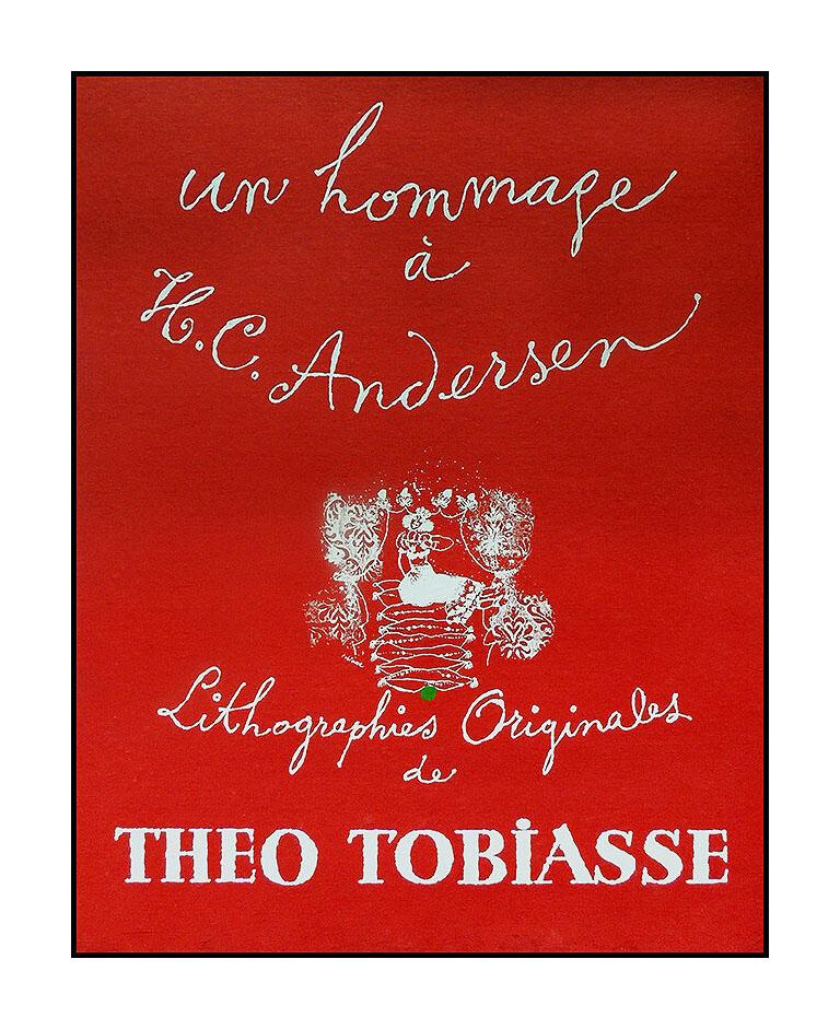 Theo Tobiasse Farblithographie, handsigniert, seltenes Kunstwerk von Hans Christian Andersen im Angebot 1