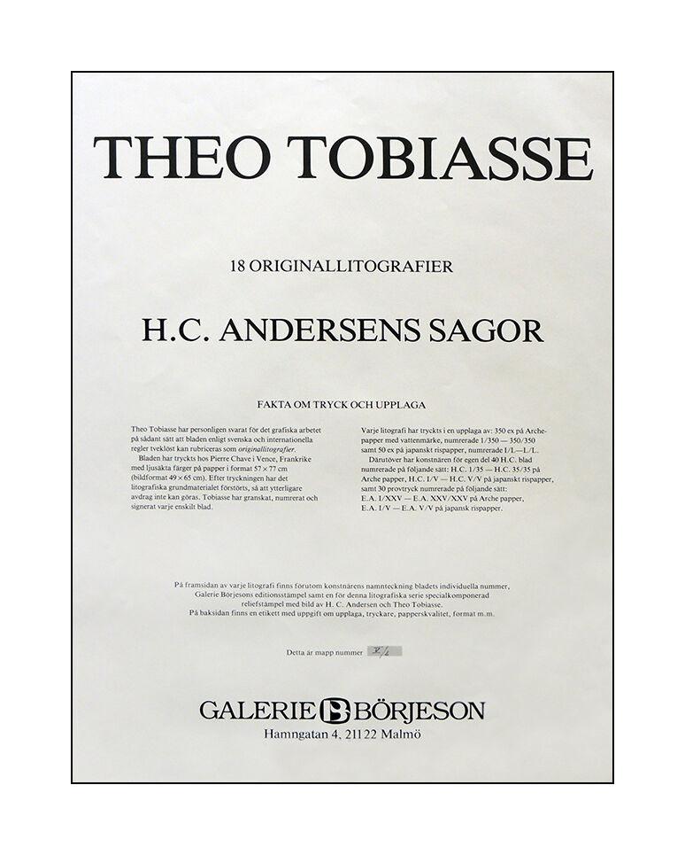 Theo Tobiasse Farblithographie, handsigniert, seltenes Kunstwerk von Hans Christian Andersen im Angebot 2