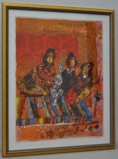 Theo Tobiasse "Le Petit Train qui mene au chant de la pensee" Litografía c.1970