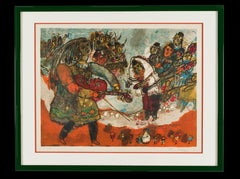 Théo Tobiasse Set of 18 Lithographs Hand-Signed Diaspora Framed and Behind Glass