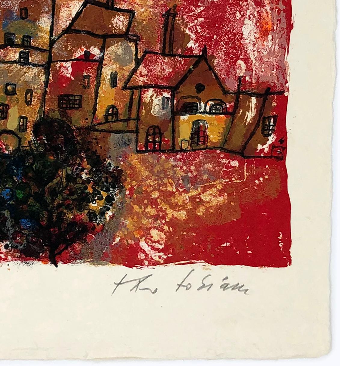 Untitled, from The Song of Songs of King Solomon (hand signed lithograph) - Contemporary Print by Théo Tobiasse