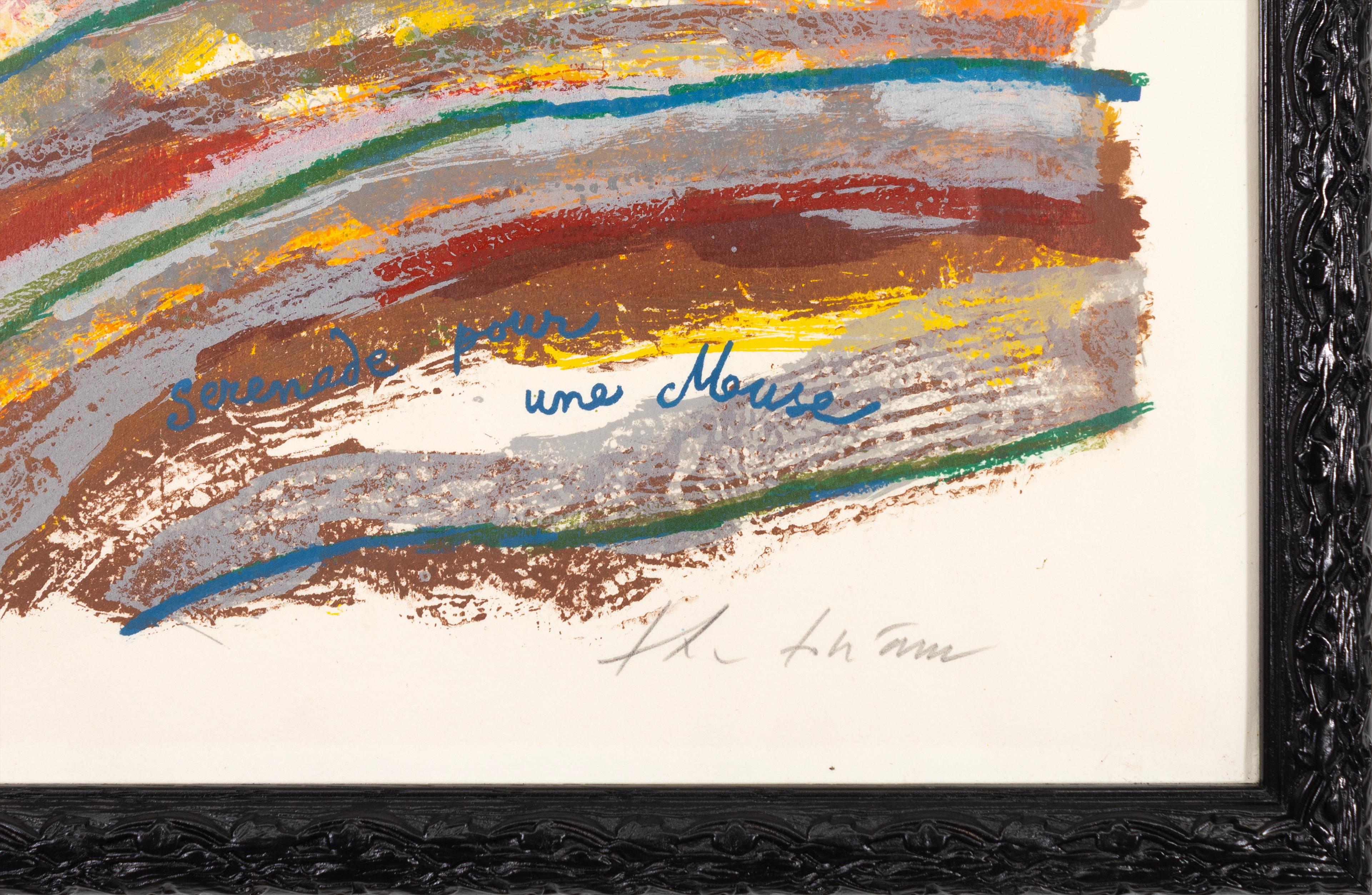Theo Tobiasse - Serenade pour une Muse, c. 1990 Signed Contemporary Lithograph 1 (Französisch) im Angebot