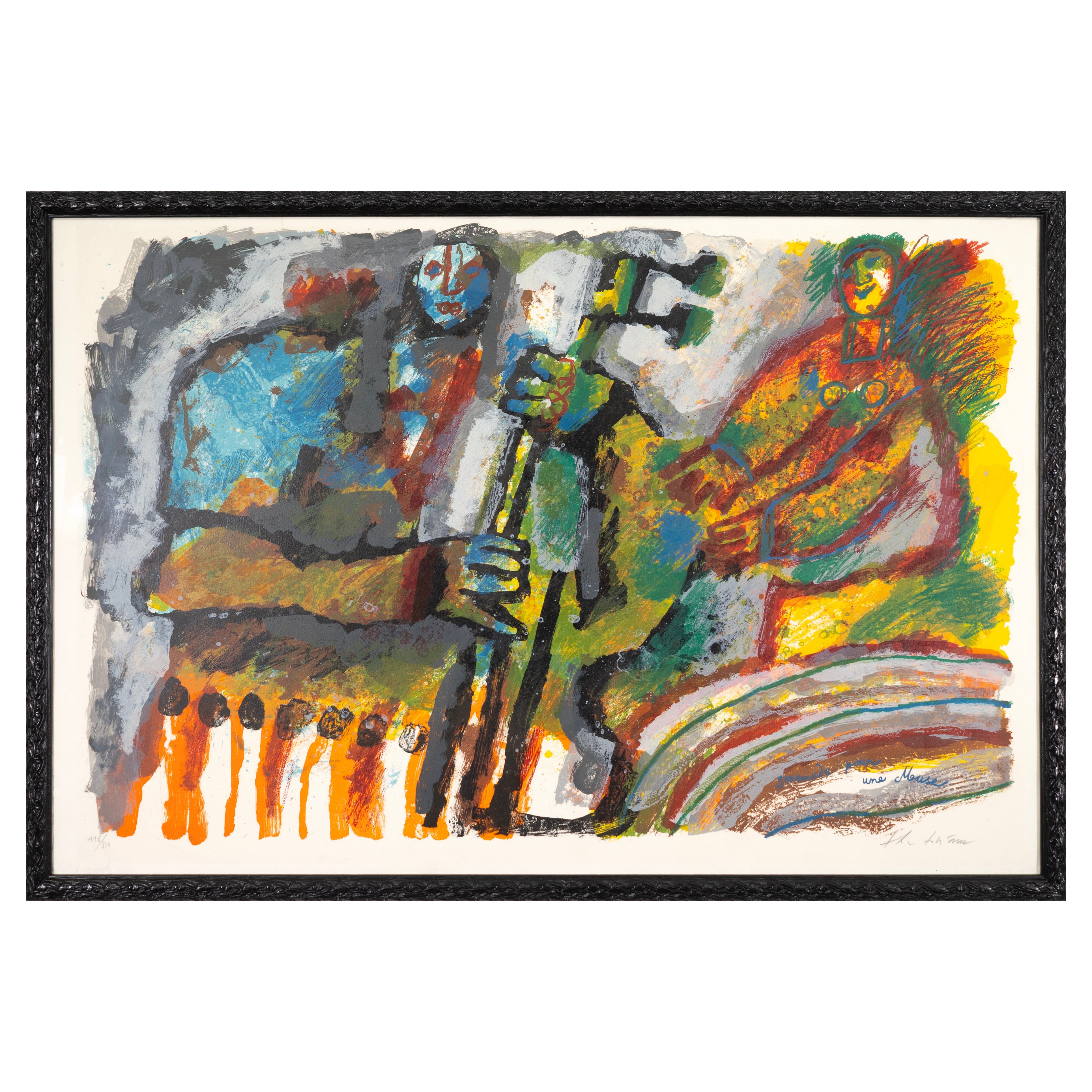 Theo Tobiasse - Serenade pour une Muse, c. 1990 Lithographie contemporaine signée 1 en vente