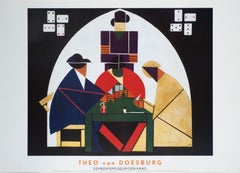 Theo van Doesburg "I giocatori di carte" 1985- Vintage