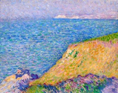 La Cote d'Opale -Impressionist Pointillist Landscape Oil - Theo van Rysselberghe