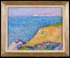 La Cote d'Opale -Impressionist Pointillist Landscape Oil - Theo van Rysselberghe
