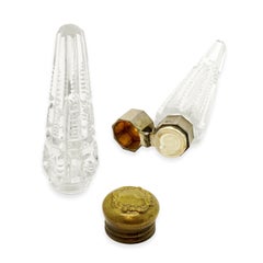 Theo W. Foster & Bros. Bouteilles de parfum en cristal coulé sterling