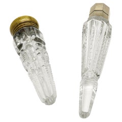 Theo W. Foster & Bros. Frascos de Perfume de Cristal con Capuchón de Esterlina