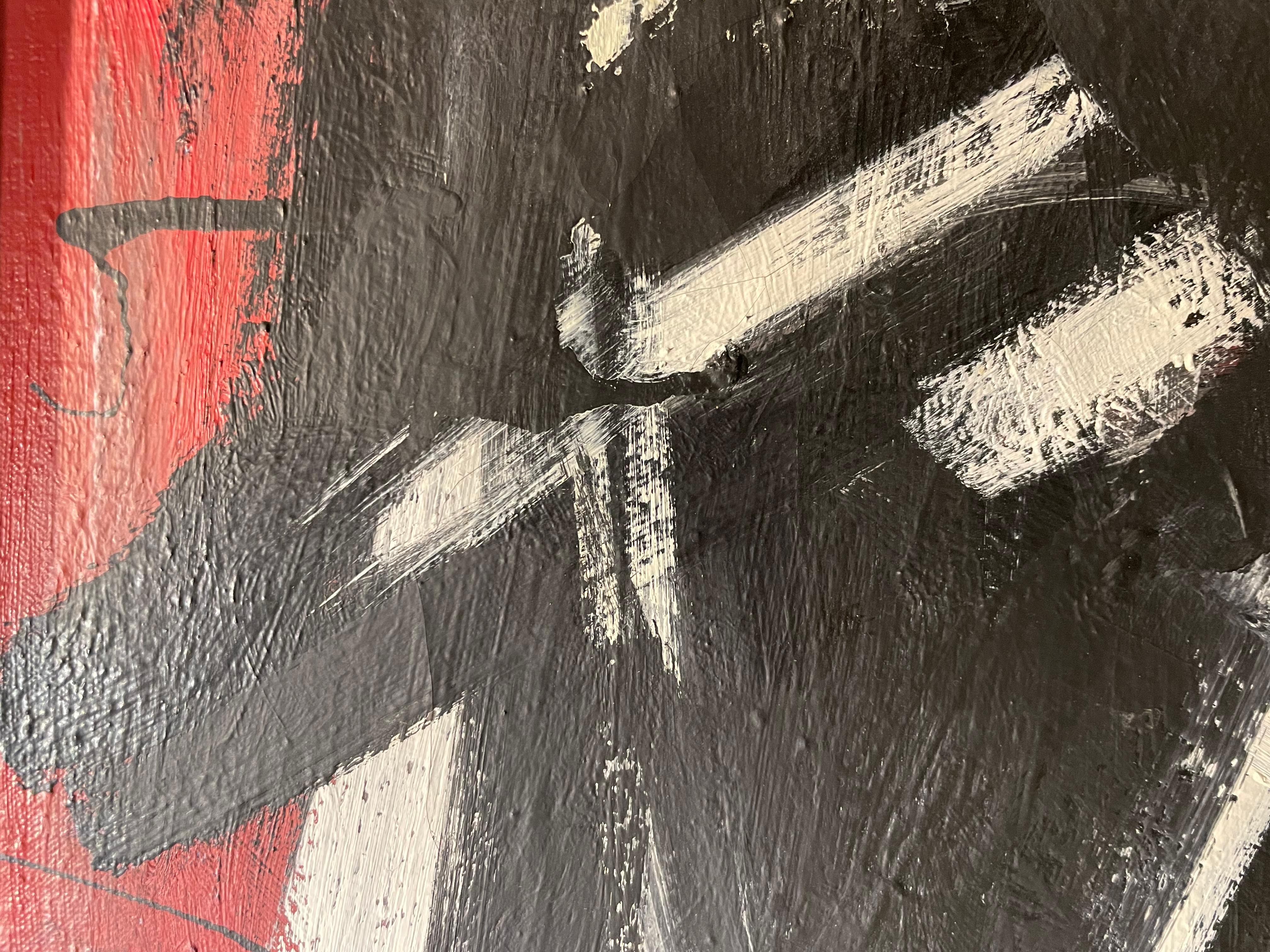 Untitled Black & White Abstract Painting, CoBrA Movement For Sale 9