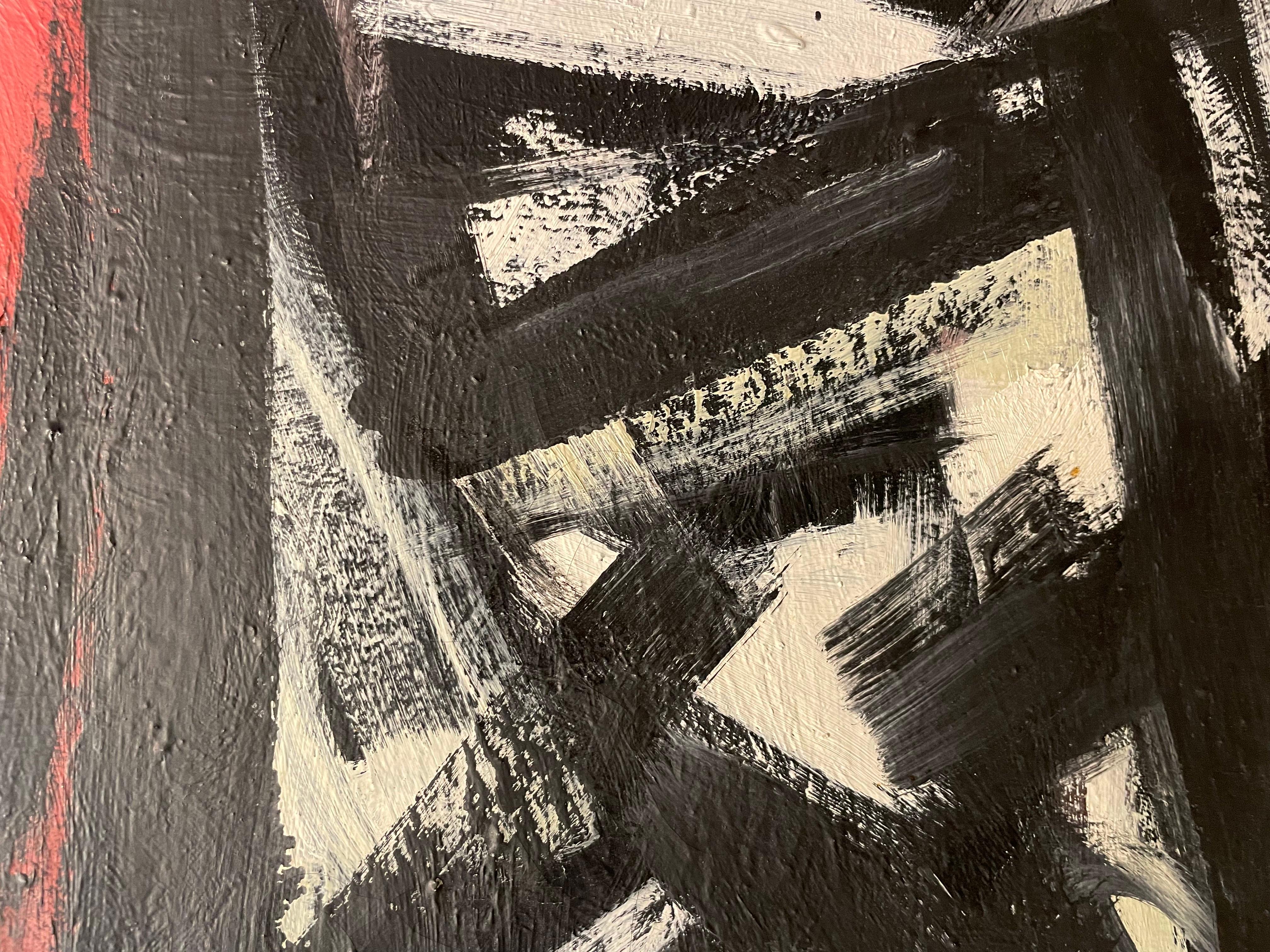Untitled Black & White Abstract Painting, CoBrA Movement For Sale 4