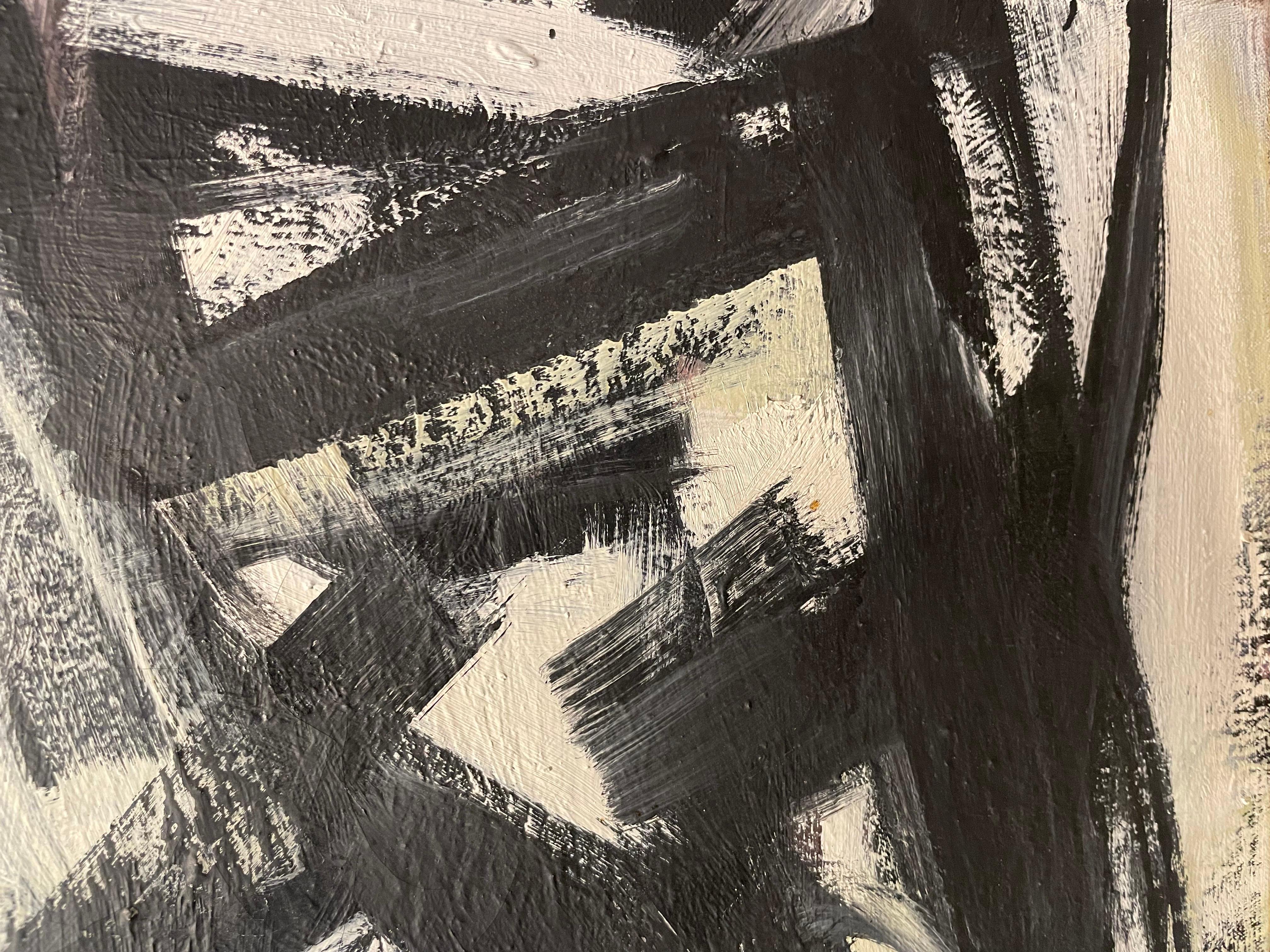 Untitled Black & White Abstract Painting, CoBrA Movement For Sale 7