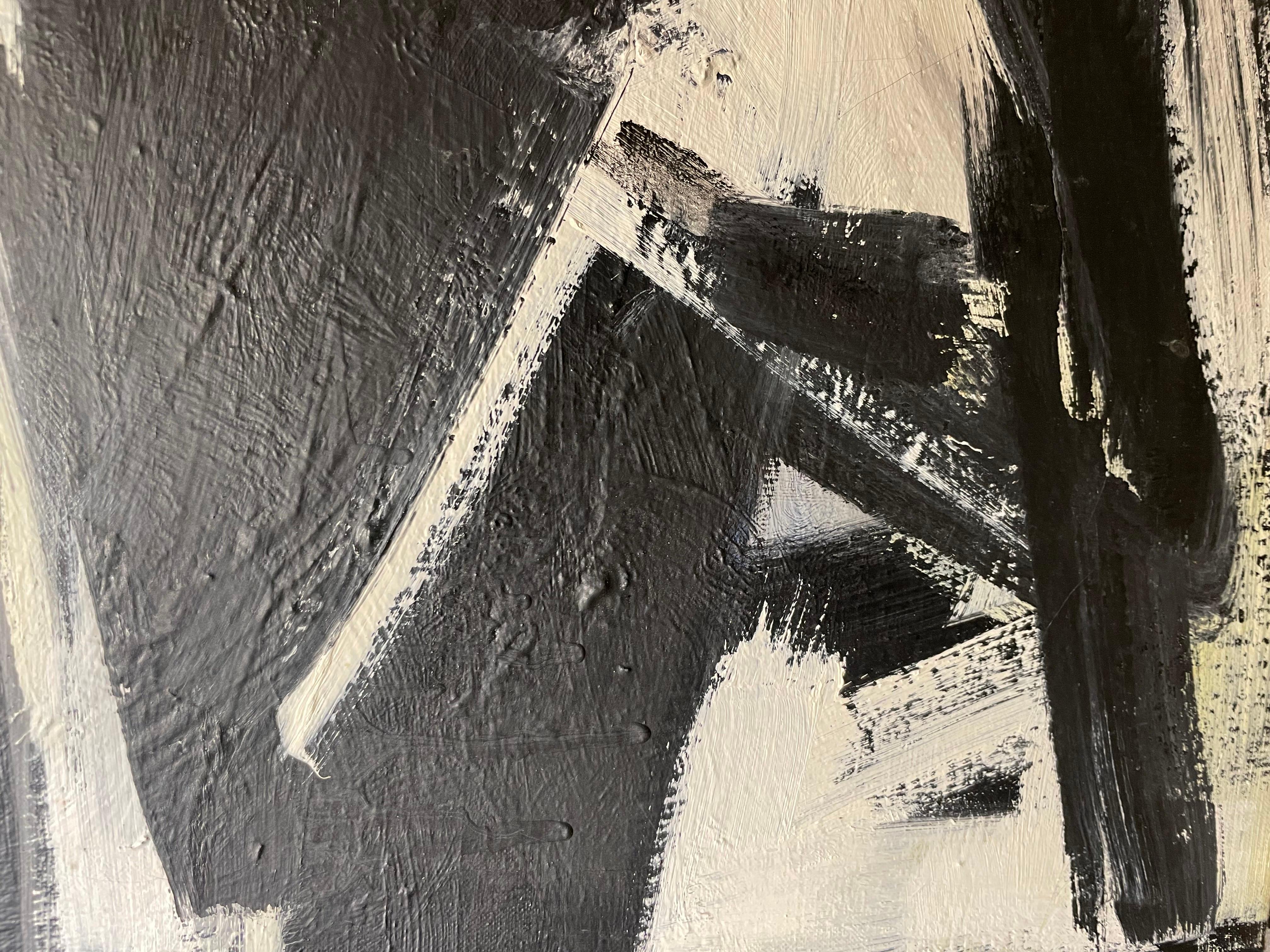 Untitled Black & White Abstract Painting, CoBrA Movement For Sale 8